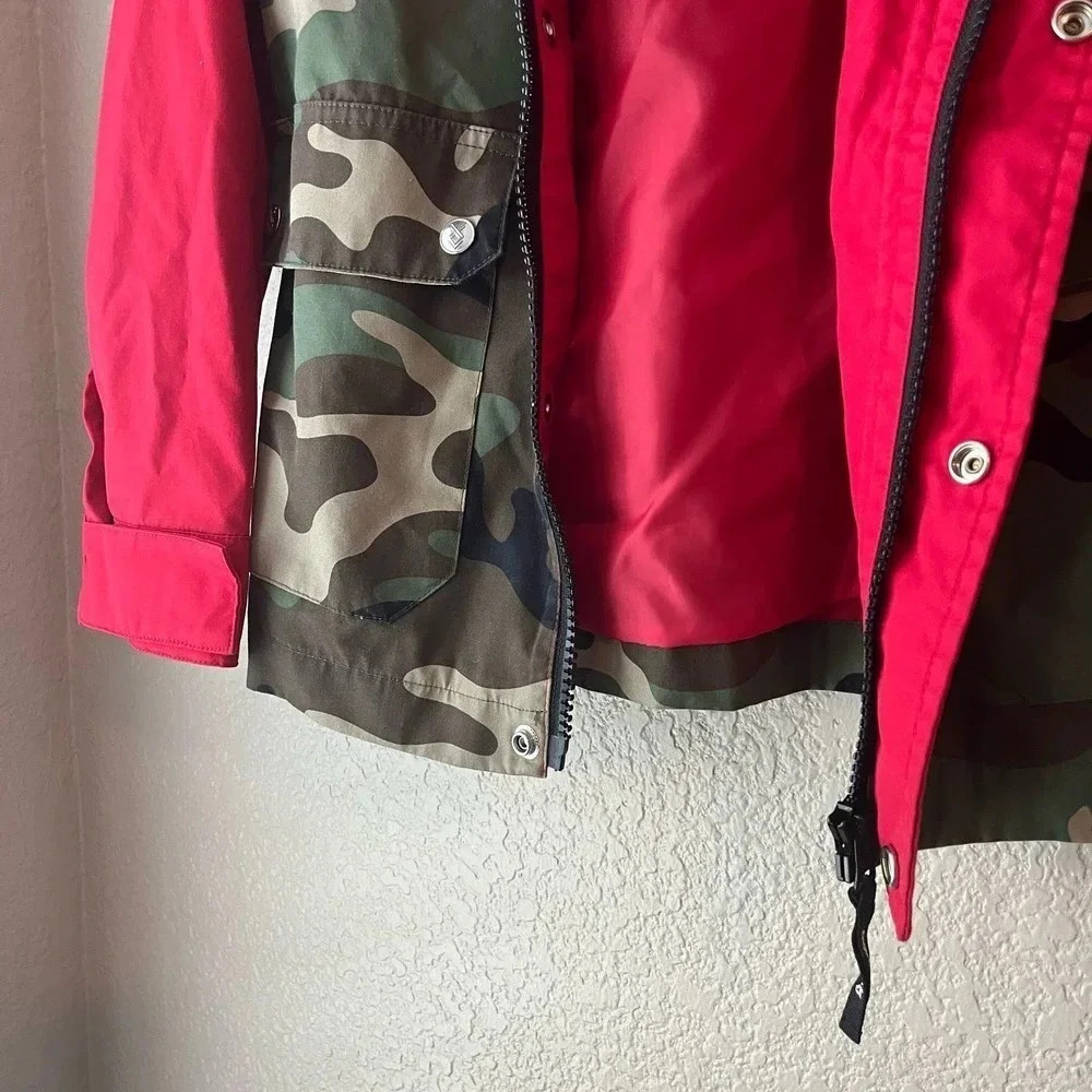 Fingercroxx Red Camoflauge Men’s Jacket Size Medium Outerwear Camo - Picture 5 of 10